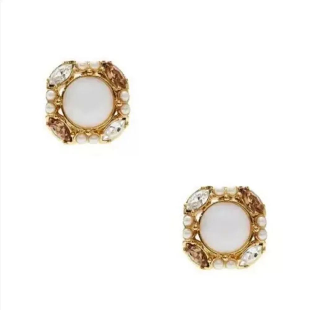 Kate Spade Pearl Studs with Rhinestones
